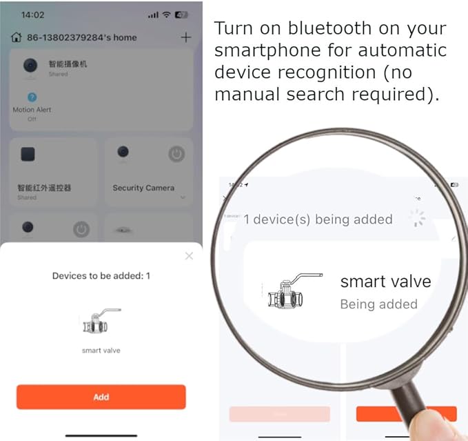 WiFi/Bluetooth Ball Valve Smart Water Shutoff Manipulator with Durable Metal Gear Domotique Controller Compatible Alexa Google Works 2.4 GHz No HUB Needed (TUYA WIFI)