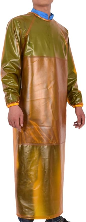 SUJAN Apron with Sleeves Splash Suit Waterproof Smock Chemical Resistant Safety Aprons Coverall
