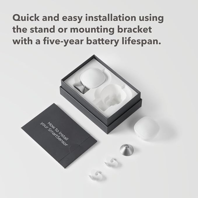 ecobee Smart Sensor 2 Pack - Comfort, Security, Energy Savings, Temperature and Occupancy Detection - Compatible with ecobee Thermostats for Home