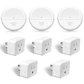 NineLeaf Motion Sensor Outlet, Wireless Motion Activated Plug with Timer & Light Sensor, 262 ft Range, 15A/1500W, Auto On/Off for Lights, Bathroom Fan, Garage, Hallway(3Sensor 5Plugs)