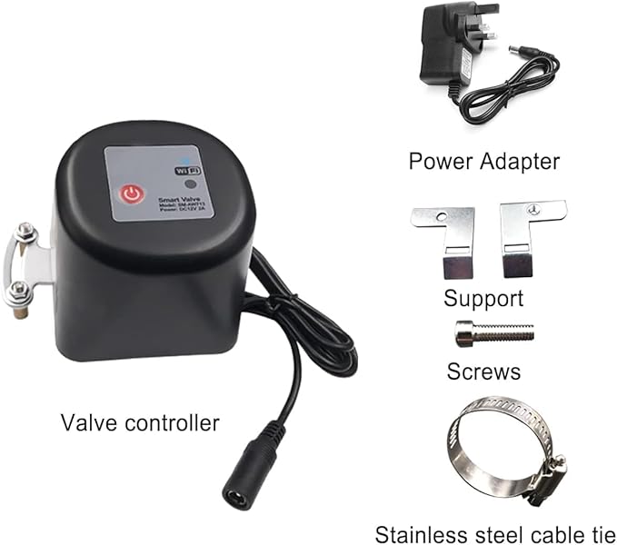 UseeLink Matter Water Valve, Smart Water Shut Off Valve, Automatic Valve Controller Timer,Compatible with Alexa,Apple Home, 1 Pack