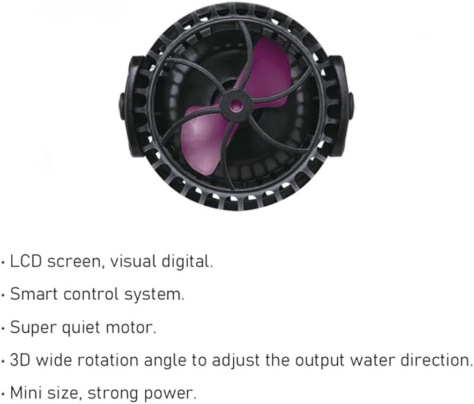 Jebao MOW Smart Wave Maker with LCD Display Controller for Saltwater Tank Magnetic Base (MOW-16)