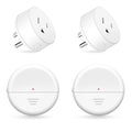 NineLeaf Wireless Motion Sensor Plug, PIR Sensor Outlet with Timer Setting to Auto Turn On/Off, Adjustable Detection Range, 15A/1500W Remote Control Plug for Christmas Lights, Fans(2Sensor 2Plugs)
