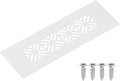 uxcell Aluminum Alloy Air Vents, 150 x 50mm / 5.9 x 2" Rectangle Louvered Ventilation Grille Cover with Mounting Screws for Door Cabinet Wardrobe, White