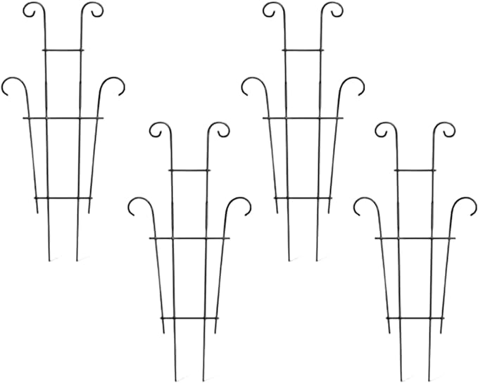 Plant Stakes - Adjustable Metal Trellis, Garden Plant Support, Vertical Stem Holder | Rust-Proof Monstera Ivy Cucumber Bean Flower Pot Trellis for Indoor Outdoor Planter Vegetable Fruit Gardening