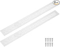 uxcell 2Pcs Aluminum Alloy Air Vents, 500 x 50mm / 19.7 x 2" Rectangle Louvered Ventilation Grille Cover with Mounting Screws for Door Cabinet Wardrobe, Silver