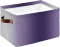 Purple Grey Ombre Storage Bins Cubes Waterproof Cloth Storage Basket, Farmhouse Gradient Minimalist Foldable Storage Bags for Shelf Closet Clothes Storages Organizers with Handles 15x11x9.5 in 1PCS