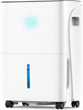 ZAFRO 6000 Sq.Ft Dehumidifiers for Home and Basement with Drain Hose, Energy Saving Max 120 Pints Dehumidifier with Auto or Manual Drainage, Auto Defrost, Three Modes, 24Hrs Timer