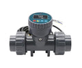 RS485 Digital Display Flow Meter High Precision Smart Electronic Flowmeter UPVC Water Flow Sensor for Farm Garden Irrigation(DN32)