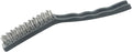 Heavy Duty Mini Wire Brush Set for Rust Removal Engine Cleaning Upholstery and Plastic Surfaces – Steel Brass Nylon Brushes with 9 Inch Handle(Steel)