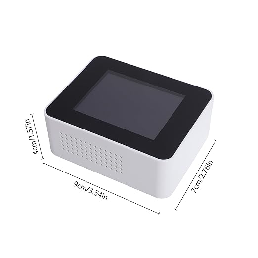 Fabater 10 in 1 Air Quality Monitor Indoor, WiFi CO2 Detector with LED Color Screen and APP, 2000mAh Air Quality Tester for Home Car Office, Real time Monitor (2CO9HB White)