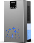 Dehumidifier, 95 OZ Water Tank Dehumidifiers for Home, 1000 sq. ft. Dehumidifier for Basement Bathroom Bedroom with Auto Shut Off, 7 Colors LED Light, Quiet Dehumidifiers with Sleep Mode, Grey