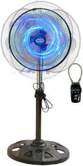 ZOOM 12 Inch 360 Degree Oscillation Pedestal Dormroom Fan 1 pack with 2in1 USB/Luggage Lock, Black Silver, 3 Speed, Adjustable Height, for Dorms, Bedroom, Livingroom, Garage
