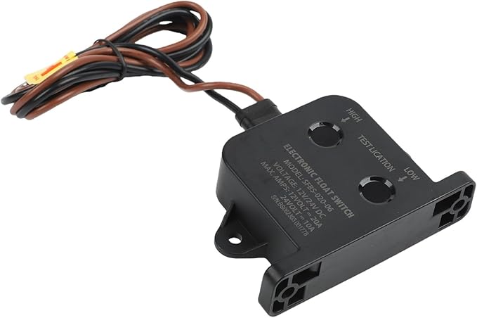 12V 24V Automatic Bilge Pump Float Switch, IP68 Waterproof Boat Sump Pump Sensor with 39.4" Wire – Submersible, 20A, Auto On/Off for Marine Yacht, Black