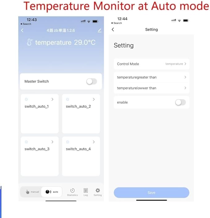 Easy Operation,Zigbee WiFi Temperature Switch ,with Waterproof Temperature Sensor Probe ,Remote Monitoring,Tuya App Remote 4 Channel 10A Clean Contact Relay Switch(tuya zigbee hub Needed)