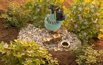 Automatic Converter Valve 24V for Sprinkler System, Irrigation Valve Adapter with Flow Control Adjustment & Manual Bleed Screw, Heavy Duty UV Resistant Outdoor Water Valve