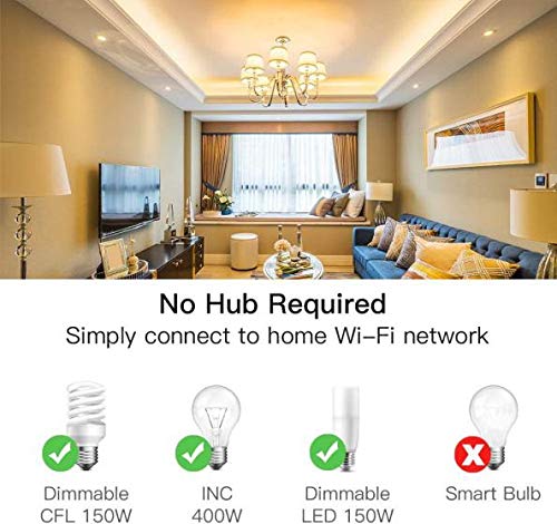TREATLIFE Smart Dimmer Switch 4 Pack, Single Pole 2.4GHz Wi-Fi Smart Light Switch Works with Alexa and Google Assistant, Neutral Wire Needed, Schedule, Remote Control, FCC Listed
