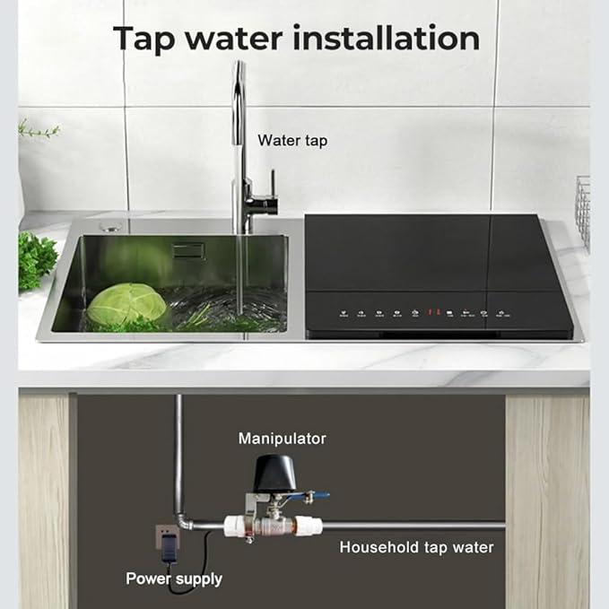 WiFi Robot Waterproof Valve Tuya Smart Remote Control APP Remote Control Water Pipe Gas Wireless Valve Switch US Plug