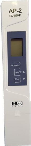 HM Digital AP-2 AquaPro Water Quality Electrical Conductivity Tester, 0-9999 µS Range, 1 µS Resolution, +/- 2% Readout Accuracy , Black