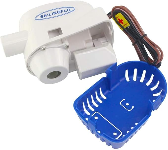 1100 GPH Automatic Bilge Pump - 12V, 1-1/8"(29mm) Outlet, Submersible Boats Water Pump with Float Switch, Snap-Off Strainer, Easy Install for Boat, Marine, Canvas,Ponds