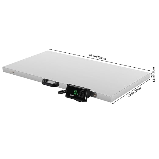 TUFFIOM 1100Lbs x 0.2Lbs Postal Digital Livestock Scale, Electronic Stainless Steel Platform Heavy Duty Vet Animal Scale,Dog Pig Goat Sheep Scale, Silvery