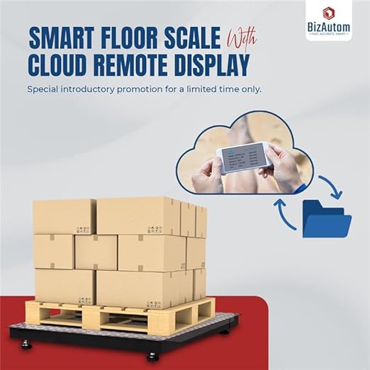 Industrial Floor Scales, 48"x48" 10000lbx1lb Accurate Pallet Scale with Smart Digital Indicator, Heavy-Duty Weighing Scale for Warehouse Shipping and Industrial Use, (4'x4')
