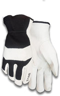 Leather Gloves Men- 211 Gifts for Gardeners Heavy Duty Cowhide Mesh Back Work/Construction/Warehouse/Yardwork