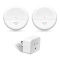 NineLeaf Wireless Motion Sensors Plug, PIR Sensor Outlet with Timer Setting to Auto Turn On/Off, Adjustable Detection Range, 15A/1500W Remote Control Plug for Christmas Lights, Fans(2Sensor 1Plug)