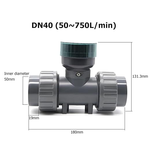 RS485 Digital Display Flow Meter High Precision Smart Electronic Flowmeter UPVC Water Flow Sensor for Farm Garden Irrigation(DN40)