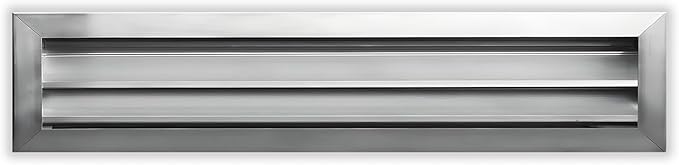 HVAC Premium 24"W x 6"H Aluminum Exterior Gable Louver Vent for Walls & Crawlspace - Weather-Resistant Air Grille with Screen Mesh - [Outer Dimensions 25.75"W x 7.75"H]