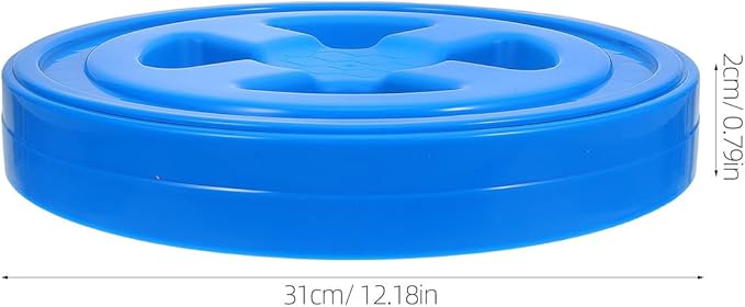 Seal Lid for Utility Buckets - Screw Pail Lid Pet Food Storage Chicken Feeders Paint Storage - Bucket Top for Pouring Contents Diameter 31cm/12" (Blue)