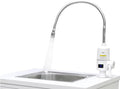 110V White Electric Heater Faucet, 1800W Hot Water Heater Faucet with LED Digital Display, Fast Heating Electric Heater Faucet with Flexible Hose for Kitchen Bathroom, US Plug 10215-NF