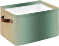 Sage Green Yellow Ombre Storage Bins Cubes Waterproof Cloth Storage Basket,Farmhouse Modern Gradient Art Foldable Storage Bags for Shelf Clothes Storages Organizers with Handles 15x11x9.5 in 1PCS