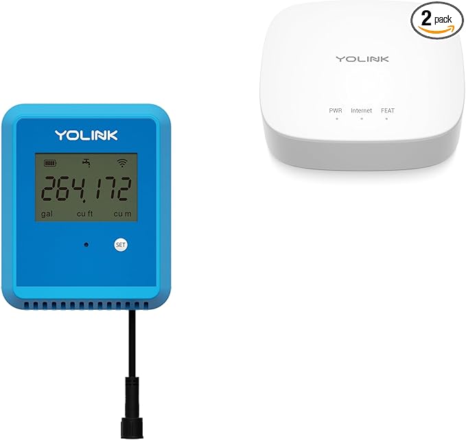 YoLink FlowSmart Smart Water Monitor and Leak Detection, Hub Included