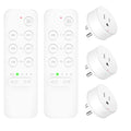 Remote Control Electrical Outlets, Nineleaf Expandable Wireless Outlet Switch with Countdown Timer, 15A/1500W, 500 Ft Range,for Lights, Fans, Christmas Lights, Small Appliance(2 Remotes+3 Plugs)