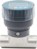 Flow Sensor RS485 Electronic Digital Display Flowmeter Stainless Steel Male/Female Thread Smart LCD Electronic Flow Meter Water Flow Sensor(DN15,Female thread)
