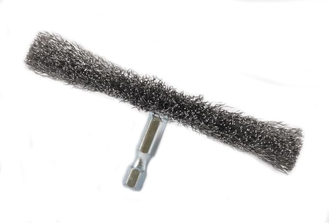 Forney 72739 Wire Wheel Brush, Coarse Crimped with 1/4-Inch Hex Shank, 4-Inch-by-.012-Inch
