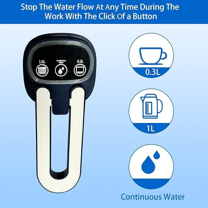 5 Gallon Water Bottle Pump Foldable Spout, Automatic Water Dispenser Type-C Charging Portable Electric Water Jug Dispenser (White)