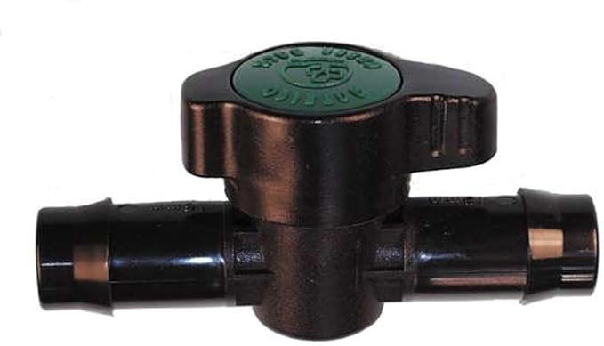 1 pack - Barbed Valve – High-Pressure Full Port Fitting (1-Pack, 5-Pack, 20-Pack, 50-Pack) – Available in 1”, 3/4”, & 1/2” Sizes | Water Flow Control for Irrigation System (3/4")