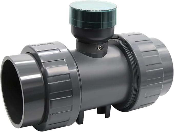 RS485 Digital Display Flow Meter High Precision Smart LCD Electronic Flowmeter UPVC Flow Sensor Water For Farm/Garden Irrigation(DN50,LCD version)