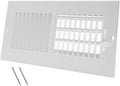 10 x 4 Inch [Duct Opening] Air Vent Covers for Wall or Ceiling - High Airflow 2 Way Steel Ventilation - Adjustable Wall/Ceiling Register, 11-3/4 Inch x 5-3/4 Inch [Overall Dimensions]