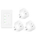 NineLeaf Remote Control Outlet,Wireless Remote Light Switch, Expandable Electrical Outlet Switch for Lamp, Light, Fan, Appliance, 500ft RF Range, FCC Listed, 1 Remote + 3 Outlets