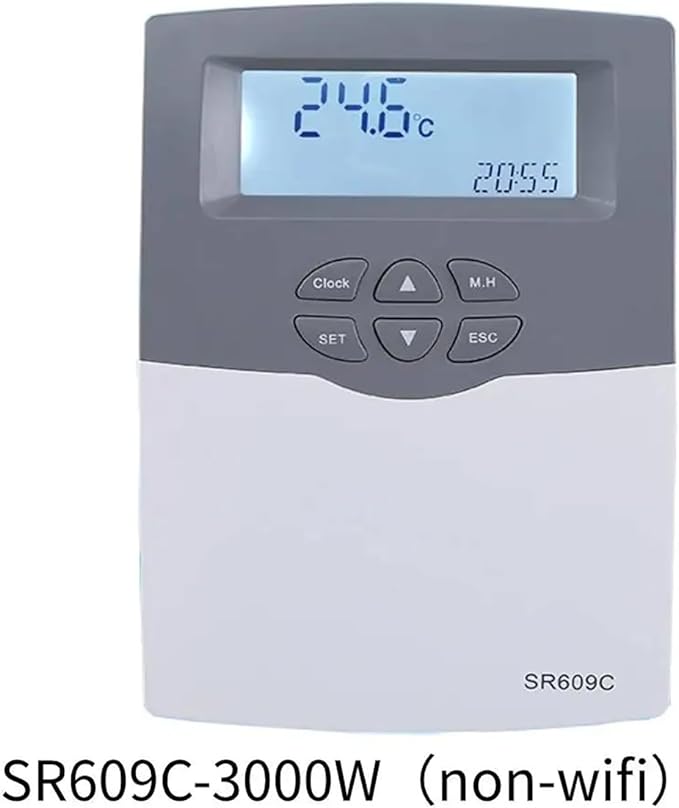 Solar Water Heater Controller SR609C - WiFi, For Pressurized Integrated Solar Tank System, With Intelligent Heating, Timer & Temperature Control(3KW non wifi)