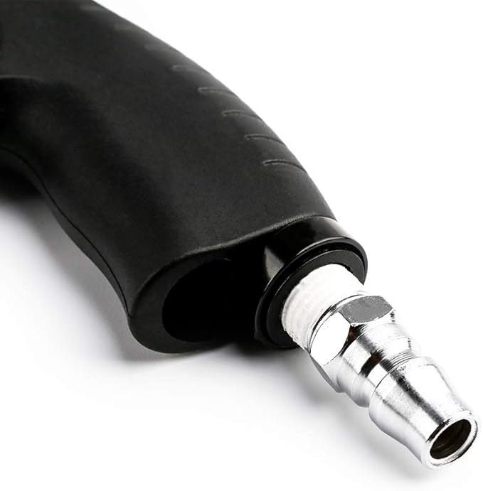 SGCB Pro Air Pressure Blow Gun, 230 Max PSI High Power Air Nozzle Blow Gun Adjustable Air Flow Trigger Angle Ben Jet Nozzle Rubber Tip 1/4" Air Inlet Adapt to Air Compressor for Car Clean Care Detail