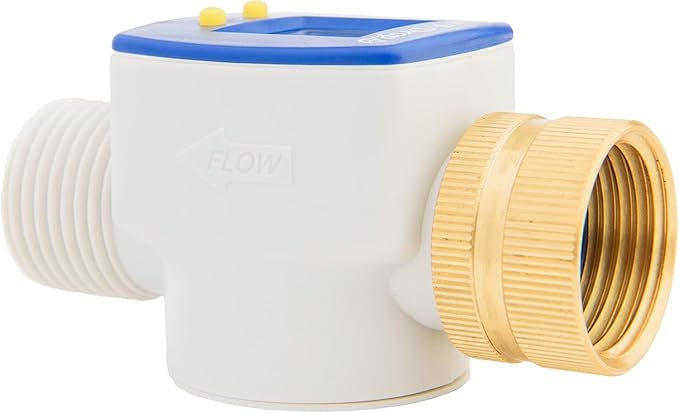 2-Pack P3 Water Flow Meter with Heavy Duty Brass Swivel | Measure Gallon Usage from an Outdoor Garden Hose | Great for Campers | Helps Conserve Water