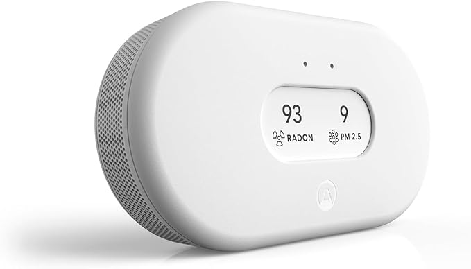 Airthings 2960 View Plus - Battery Powered Radon & Air Quality Monitor (PM, CO2, VOC, Humidity, Temp, Pressure)