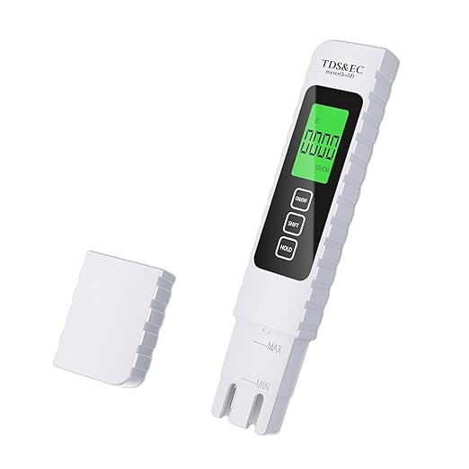 Water Quality Tester,Reliable and Accurate,3 in 1 TDS Meter,0-9990 PPM Meter,EC & Temperature Meter, Portable Water Tester for Digital Water Tester,Professional Testing for Drinking Water