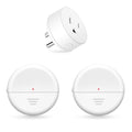 NineLeaf Wireless Motion Sensor Plug, PIR Sensor Outlet with Timer Setting to Auto Turn On/Off, Adjustable Detection Range, 15A/1500W Remote Control Plug for Christmas Lights, Fans(2Sensor 1Plug)