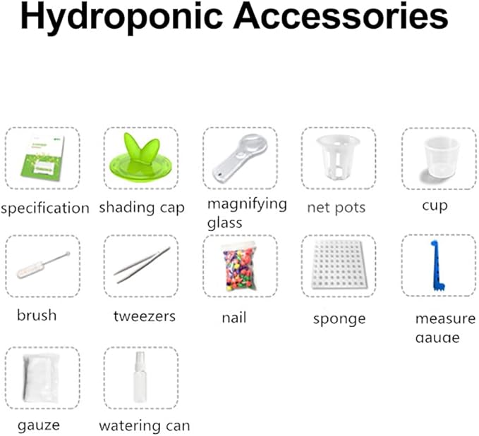 GeRRiT Hydroponics Growing System 30 Pods Indoor Herb Garden Kit with 20W LED Grow Light Automatic Timer Germination Kits 4L Water Tank Smart Garden Planter for Home, Kitchen, Gardening