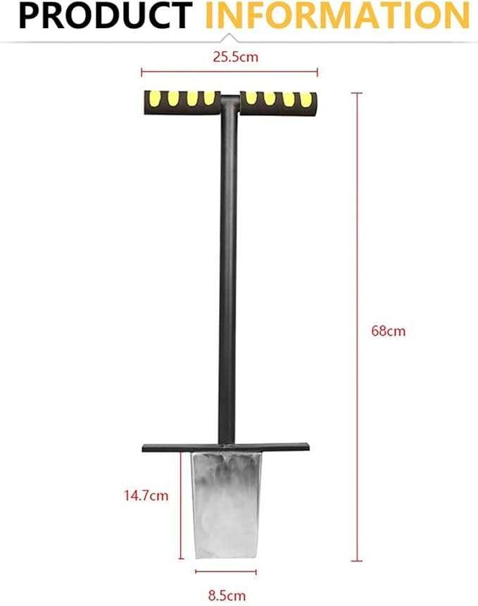 Stainless Steel Soil Sampler Probe, T-Type Handle Core Sampler Tool for Lawn, Garden, Golf Courses & Farm Soil Sampling, Professional Profiler with Chamfered Head